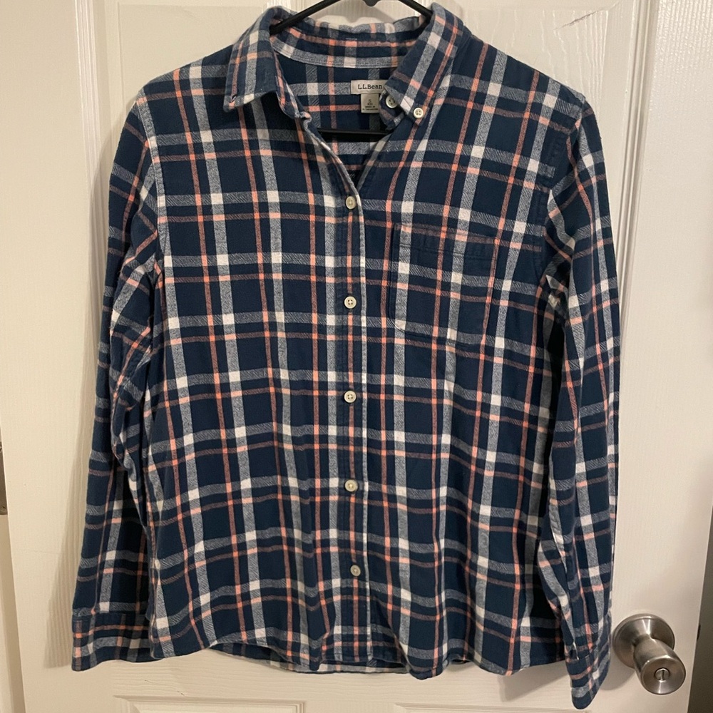 LL Bean Women's Plaid Flannel Shirt
